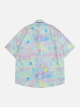 Chemises à manches courtes tie-dye colorées